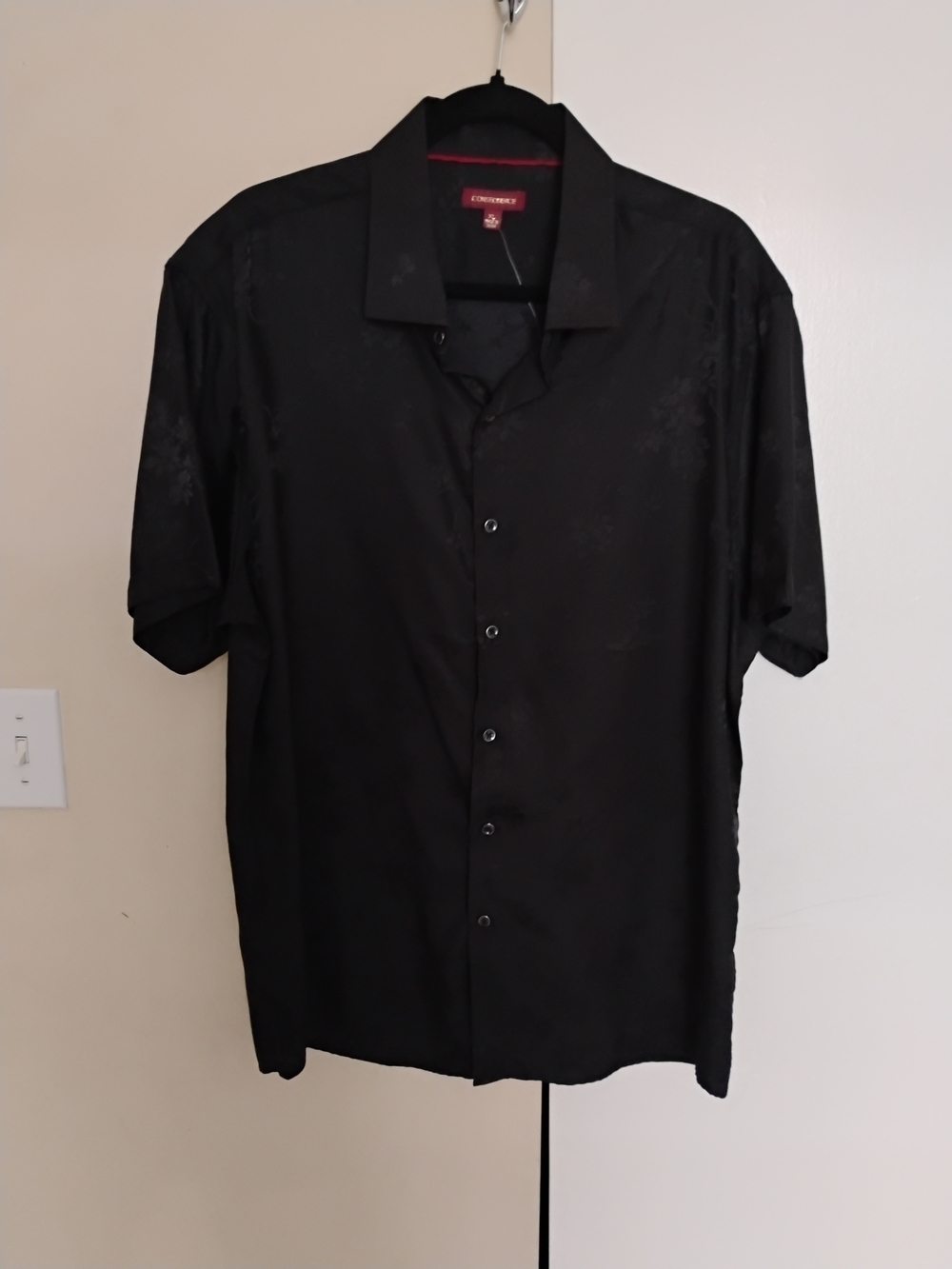 Black Short-Sleeve Button-Down Shirt by Chaps